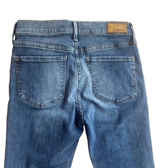 Express Legging Ankle Jeans Split Hem Blue Size 2S Mid rise denim 26W 24L - Picture 9 of 10
